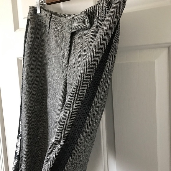 Ann Taylor loft petites tweed tuxedo cargo cut pants - Picture 6 of 11